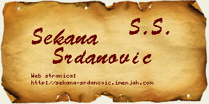 Sekana Srdanović vizit kartica